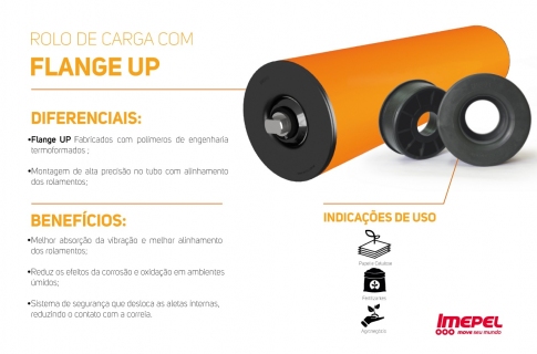 ROLO DE CARGA COM FLANGE UP