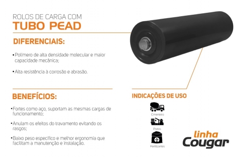 ROLO DE CARGA COM TUBO PEAD
